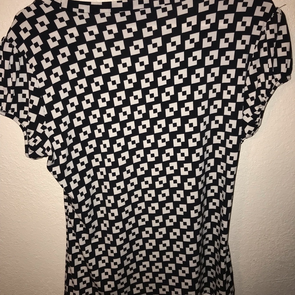 Grayson black white blouse. Size medium GUC - Picture 3 of 4